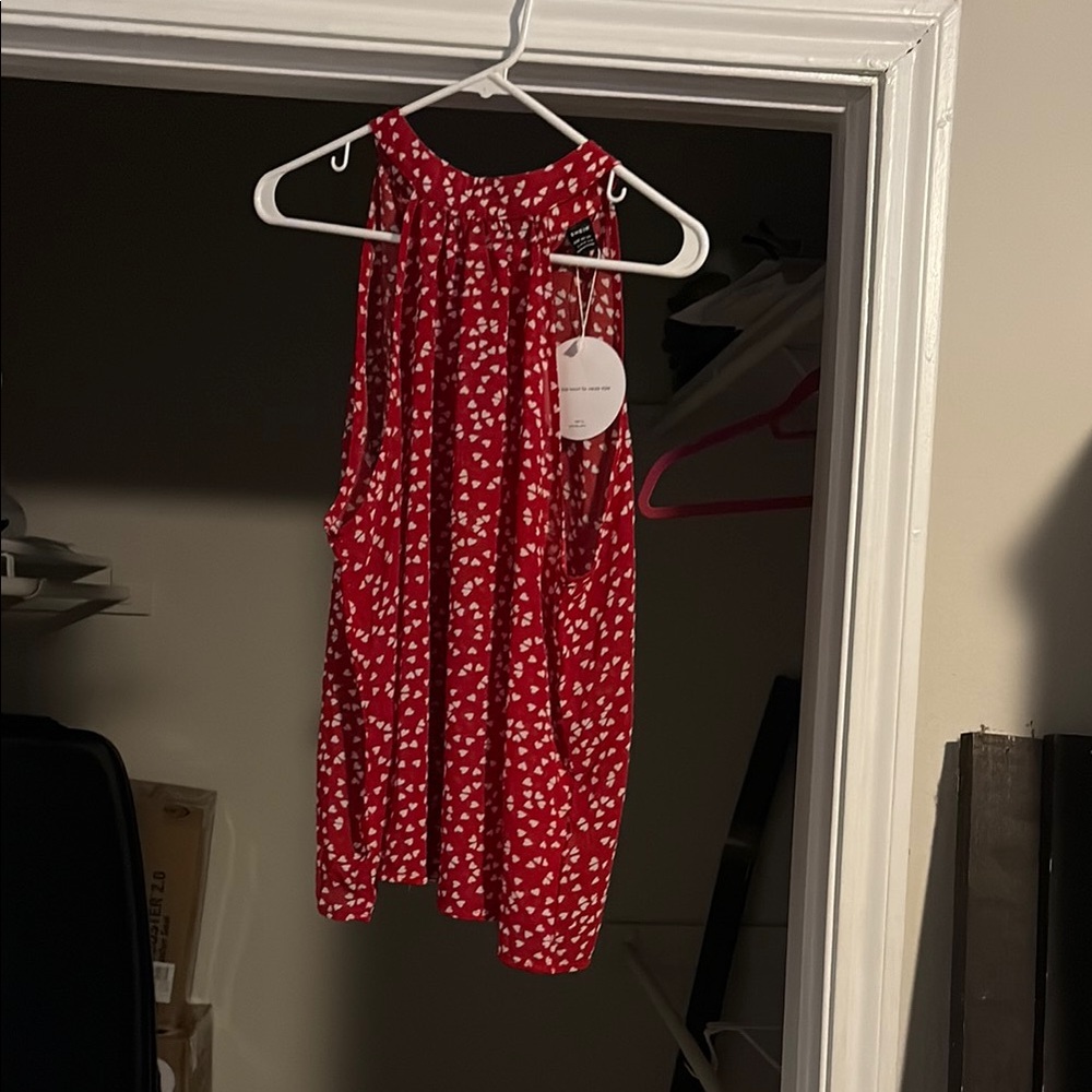 Red Sleeveless Women's Top